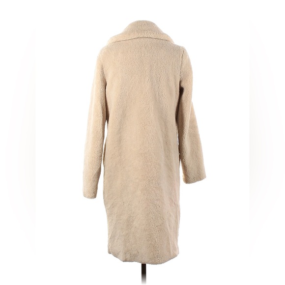 Rachel Zoe Long Teddy Cream Coat - Picture 2 of 2